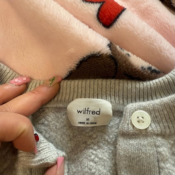 Wilfred Light Gray Knit Button Cardigan - Picture 2 of 2